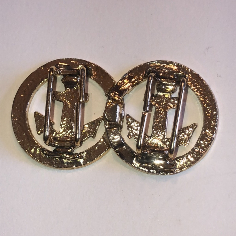 Vintage Gold Tone Nautical Anchor Retro Boho Belt Buckle - Picture 6 of 7